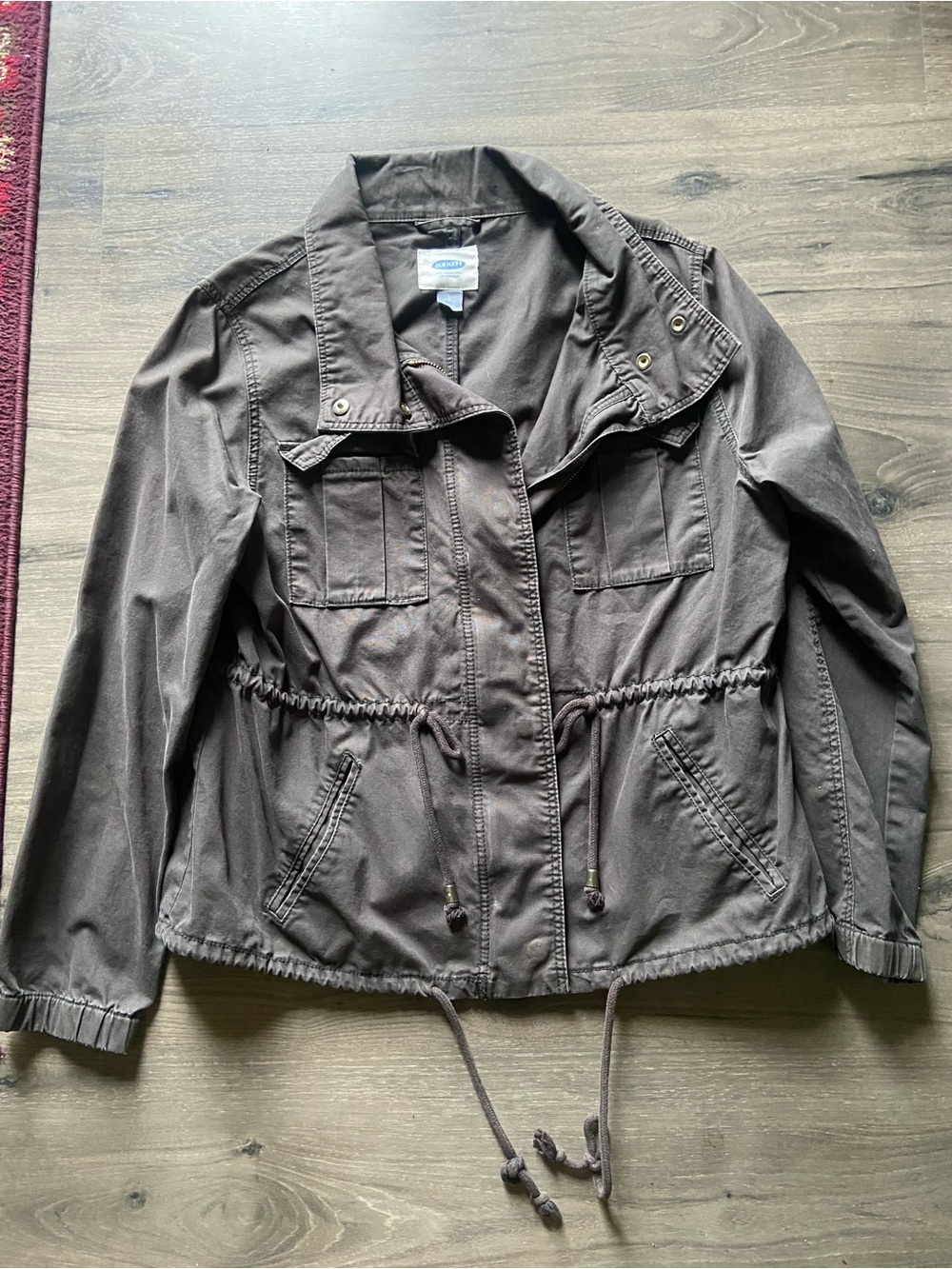 Old Navy Brown Utility Drawstring Jacket